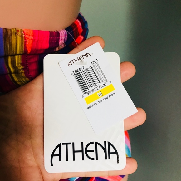 Athena Swim Versatile Striped Swimsuit SZ MD - Picture 7 of 8